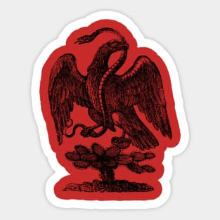 Posada Mexican Eagle with Rattlesnake and Cactus from 1901 Sticker